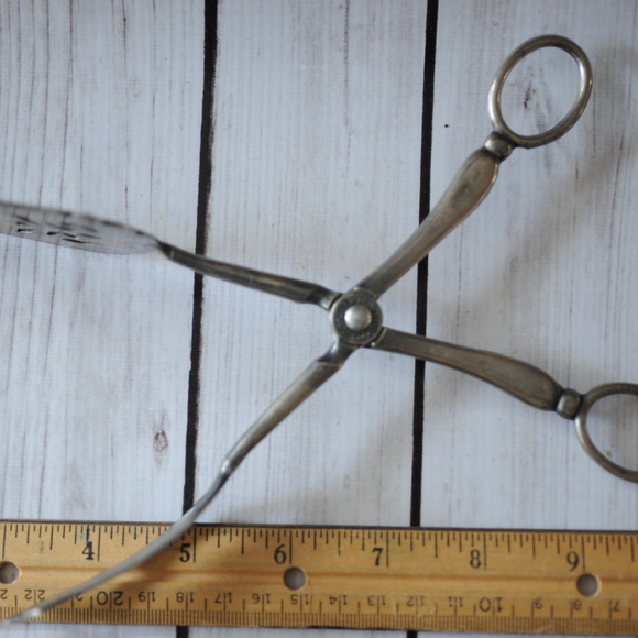 Vintage Other - vintage spatula tongs fancy silver plated utensil